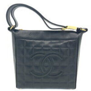 Chanel Chocobar Shoulder Bag Big Coco Mark Lambskin Card